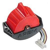 APEM HRS202B8 1-Axis 0.5-4.5V BLK frctn cntr detent w/ tab
