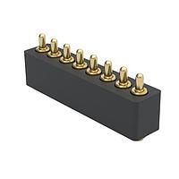 Mill-Max 854-22-008-30-004101 Spring-Loaded Low-Profile 8 Pos. .050" Pitch SMT Spring-Loaded Connector, Single Row