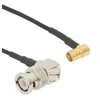 Amphenol RF 095-850-238-036 RF Cable Assemblies BNC Right Angle Plug to SMB Right Angle Plug RG-174 50 Ohm 36 inches (914 mm)