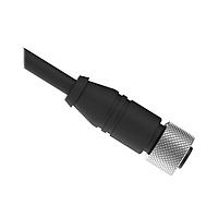 Banner Engineering MQ-QCM50-806 Sensor Cables / Actuator Cables Cordset: Single Ended M12; 8-pin Straight Female; 2 m (6.56 ft) 8x24 Shielded Black PVC Jacket; Nickel-Plated Brass Coupling Nut