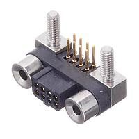 Amphenol Socapex MHDAS2M008YCE61 Connectors Micro HDAS 8 male right angle pc tail contacts8 position pin 1.27 mm 2 row right Angle