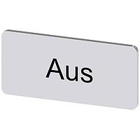 SIEMENS 3SU19000AC810AC0 Labeling Plate, Aus INSCR. LABEL, SILVER 12.5 X 27MM, AUS