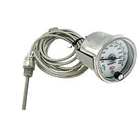 Dwyer RRT3300U Remote Reading Thermometer, SPDT Relay, 3-1/4" Dial, 10.5 ft Hose (149 °C, 1/2 in, NPT Male)