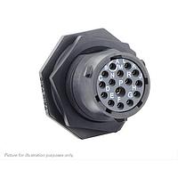 Eaton Souriau-Sunbank UTSX714D15S Receptacles Jam nut receptacle, without backshell, with 15 female PCB contacts, IP68/69K in unmated conditions