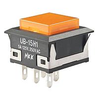 NKK Switches UB15KKW015D-DD Sealed SPDT ON-(ON) AMBER