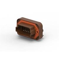 DEUTSCH - TE Connectivity DT13-12PD Receptacle HDR, 12P, BRN, RA, NI/CU, D