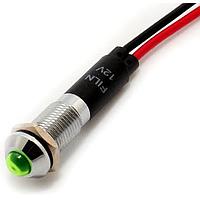 Mallory Sonalert FL1M-8SW-1-G24V Indicators LED GRN 8MM NUT 24VAC/DC