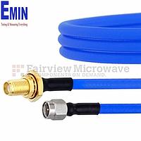 Fairview FMCA1038 SMA Female Bulkhead to SMA Male Cable FM141FLEX Coax and RoHS Compliant