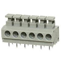 Same Sky (formerly CUI Devices) TBL001-500-06GY-2GY Fixed Terminal Blocks Terminal block, screwless, 5.00, horizontal, 6 poles, cool gray