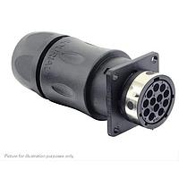 Eaton Souriau-Sunbank UTGX0JC1492S Receptacles Square flange receptacle, with cable gland backshell, for 12 female contacts, IP68/69K