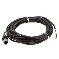 Amphenol SINE Systems AT04GY-2P-N-TPE-M10 Single Ended 2 Position Receptacle Single-Ended Molded Cable Assembly. Black TPE, Uses Connector  AT04-2P, 10 Meter Length