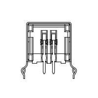 Amphenol Commercial Products UE27BC7413H USB Type B Connectors USB typeB RA HT