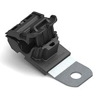HellermannTyton 151-01425 Ratchet Clamp Ratchet P-Clamp, 0.24 - 0.54" Bundle Dia, 15 Short, 0.33" Hole Dia, PA66HIRHSUV/ST/ZN, Black, 300/ctn