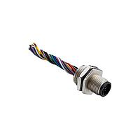 Amphenol LTW M12A-10PMMS-SH8C30 Sensor Cables / Actuator Cables M12 Circular Metric Connector, A Code, Metal, 1.5A, 10 pins, Male Connector, Male Contact, Hexagonal, Screw Thread, Solder, Receptacle With Cable/Wire, Length 300mm, IP68 / IP69K