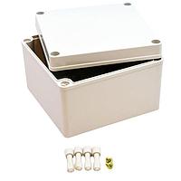 Bud Industries PTS-25315 NEMA/IP Rated PC+10% Fiberglass Box (5.9 X 5.9 X 3.9 In)