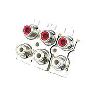 Switchcraft PJRAS1X3S01X RCA Phono Connectors 3 POS RA PHONO JACK R-W-Y RoHS
