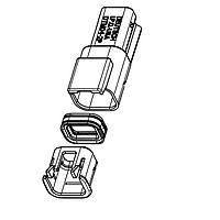 DEUTSCH - TE Connectivity 1011-040-0205 Accessories SEAL RET, 2P, GRY, DTM