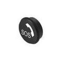 EAO 09-0S12.2964 Keypad Symbol Insert 09.Caps Color Black.Backlight Color White.2964, Emergency call (eCall)