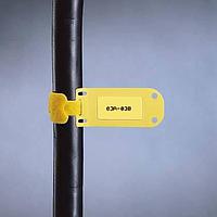 Panduit SLCT-YL Tie-On Self-Laminating CBL Marker Holder, 3x