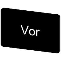 SIEMENS 3SU19000AD160AF0 Labeling Plate, Vor INSCR. LABEL, BLACK 17.5 X 27MM, VOR