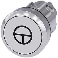 SIEMENS 3SU10500AB600AB0 Flat Button PUSHBUTTON, MOM, WHT, FLUSH