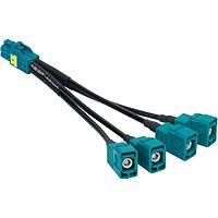 Amphenol RF 095-820-199-006 RF Cable Assemblies AUTOMATE TypeA Mini-FAKRA Quad Straight Jack/Gen 3.5 FAKRA Straight Jack 6 IN