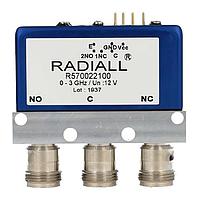 Radiall R570063000 Coaxial Switches SPDT Ramses N 3GHz Latching Self-cut-off Indicators 28Vdc Diodes Pins Terminals