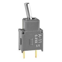 NKK Switches A11HP Process Sealed Subminiature Toggles SPST ON-OFF .248 FLAT STRT PC .4VA