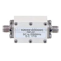 Fairview FMFL021 Lowpass Filter Operating From DC to 2 GHz With SMA Female Connectors