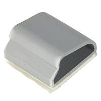 Essentra Components KKD-8-RT D Style Cable Clamp Clip,D Style,Adh Mnt,Grey,1/2 in Hold