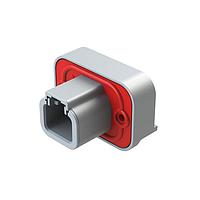 Amphenol SINE Systems ATP15-2P-BM01GRY 2-Way 2Pos Strt PCB Flng Mnt Rcpt Gold pins