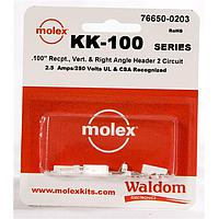Molex 76650-0203 Connector Kits KK100 PK VERT-R/A 2CKT