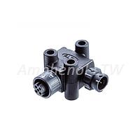 Amphenol LTW AB-AD-000303-0FM-LQ001 Sensor Cables / Actuator Cables X-Lok, L Adaptor, Plastic, 5A, 03 pins, Female Connnector, Female Contact, Push Lock, IP68