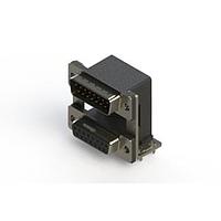 EDAC 663-015-264-030 Dual Port D-Sub Connectors Right-angle Dual Port D-Sub Connector