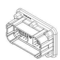 Aptiv 13836632 Connectors 50 way Male HES Circular Series Black CONN
