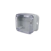 Bud Industries PU-16535-C Outdoor Enclosure IP68/NEMA 6P Plastic Enclosure, Flanges and Clear Cover (4.5 X 4.5 X 2.4 In)