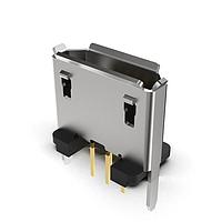 GCT (Global Connector Technology) USB3145-30-1-A Micro USB Type B Connectors Micro B Skt, Vertical, TH, 30u", With 2.3mm stake, with Matign Entry Face, T&R