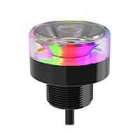 Banner Engineering K50PBLRGB7 Programmable Multicolor RGB Indicator K50 Pro Series: 7-color RGB Beacon Light: Perimeter View; Voltage: 10-30 V dc; Housing: Polycarbonate; IP69K; Input: Bimodal; Colors: Multicolor; 2 m (6.5 ft) Integral Cable