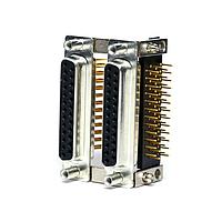 Amphenol CONEC 164A20099X Dual Port D-Sub Connectors 25P DUALR PORT DSUB SOCKET R/A THRU-HOLE