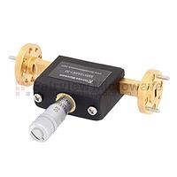 Fairview SMW15AT001-30 WR-15 Waveguide Continuously Variable Attenuator With Dial 0 to 30 dB Operating from 50 GHz to 75 GHz, UG-385/U Round Cover Flange