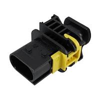 AMP Connectors - TE Connectivity 1-1670730-1 Tab Housing 3POS TAB 1.5X0.63 TAB HSG ASSY