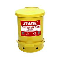 Sysbel WA8109300Y SYSBEL OSHA Standard 10 Gal Yellow Oily Waste Cans