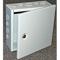 Bud Industries JBH-4961-KO Knockout Hinged Junction Box with Knockouts (10 X 10 X 6 In)