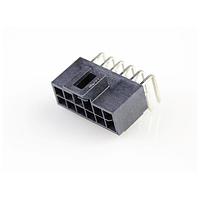 Molex 105314-1512 Headers & Wire Housings NANOFIT HDR RA DLR 12CKT TIN BLK