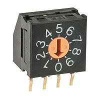 NKK Switches FR01FR10H-06XL Rotary Switches 10 POS REAL CODE FLUSH RA PC .2 SPAC