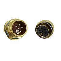 Amphenol Socapex TVS07RB13E4P Receptacles Rugged power connector up to 63 Amps dedicated to user safety, based on MIL-DTL-38999 series III shells