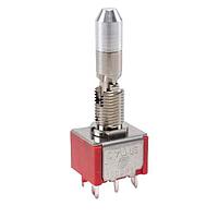 E-Switch 100DP1K2B25M1QE Toggle Switches TOGGLE, 5A 120VAC/28VDC, DPDT On-On, Panel Mount Solder