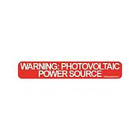 Panduit PPS0106WRPS-L Warning: Photovoltaic Power Source Solar Label, 1.00" H x 6.00" W, Warning