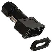 NorComp 967-015-010R011 Two Piece Backshell IP67,15PSTD/26P HD BACKSHELL,BK PLASTIC