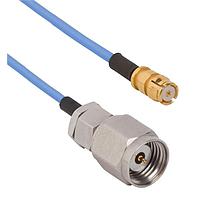 Amphenol SV Microwave FSSMP-047-MS185-180 RF Cable Assemblies SMP Straight F1.85mm STR M 18"Cable